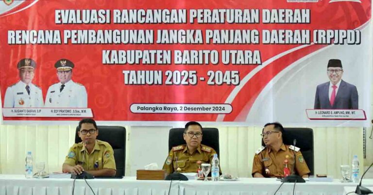 Bappedalitbang Kalteng Laksanakan Evaluasi RPJPD Kabupaten Barito Utara Tahun 2025-2045